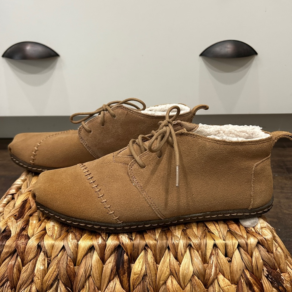 Toms Tan Ankle Booties women’s 10